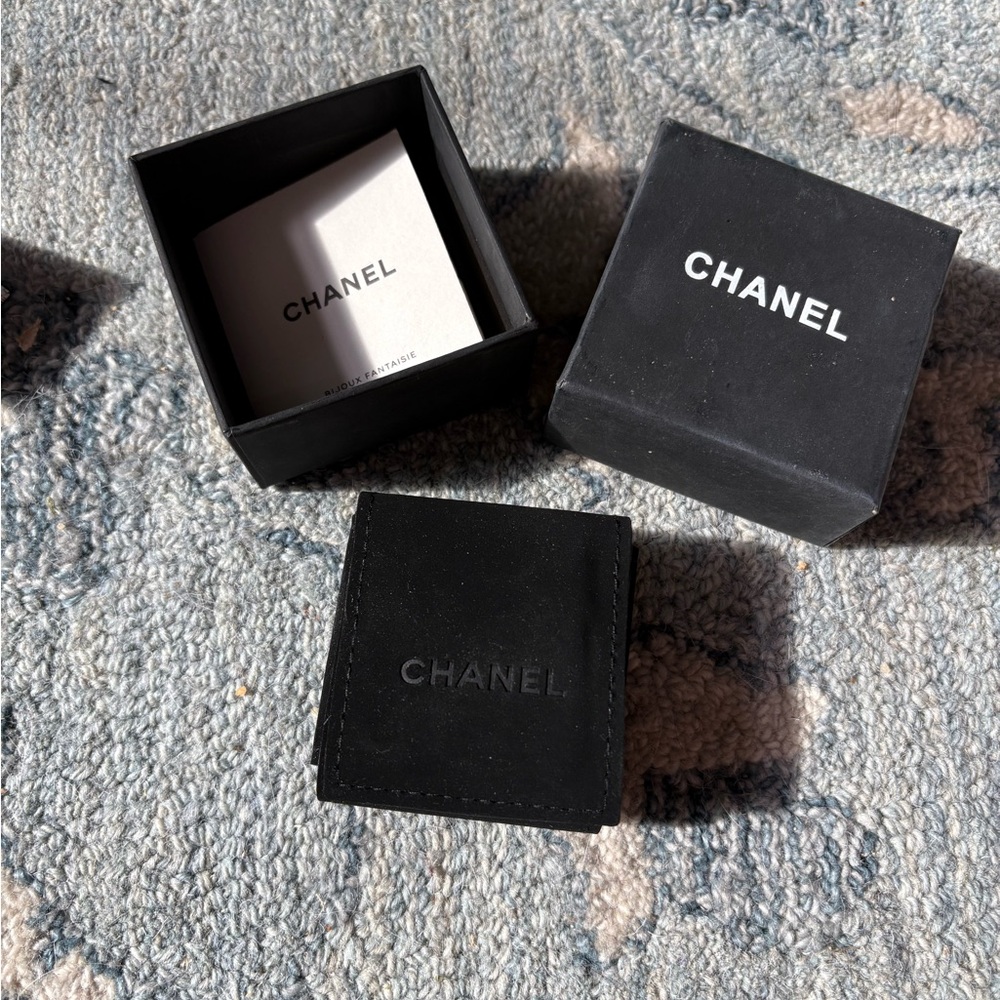 CHANEL Silver Earrings Elegant Jewelry